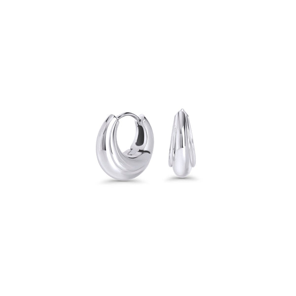 Boucles d’oreilles dormeuses Delphine – argenté de Mia