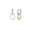 Boucles d’oreilles dormeuses Malone – argenté et doré de Mia