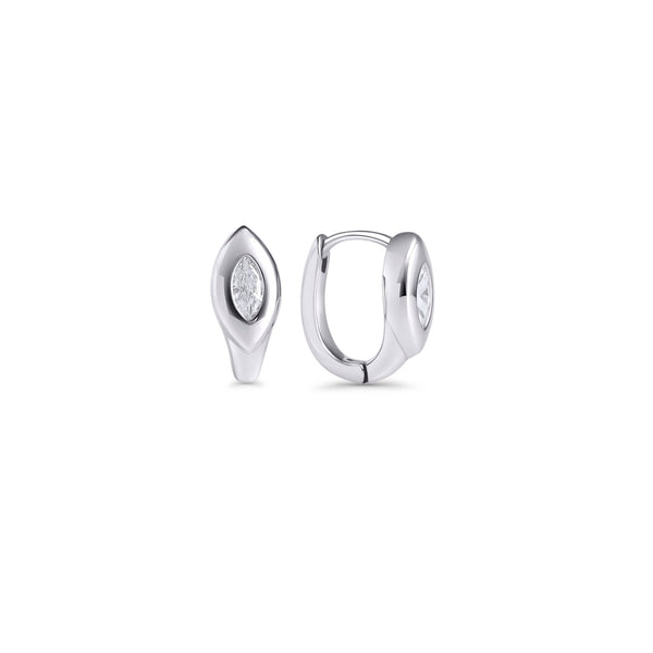 Boucles d’oreilles dormeuses Mineris – argenté de Mia