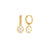 Boucles d’oreilles dormeuses Nelliann – doré de Mia