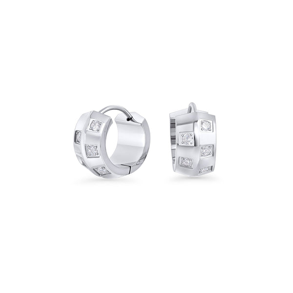 Boucles d’oreilles dormeuses Samira de Mia, fini argenté