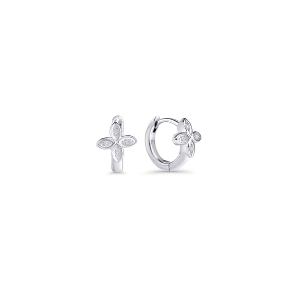 Boucles d’oreilles dormeuses Siona II – argenté de Mia