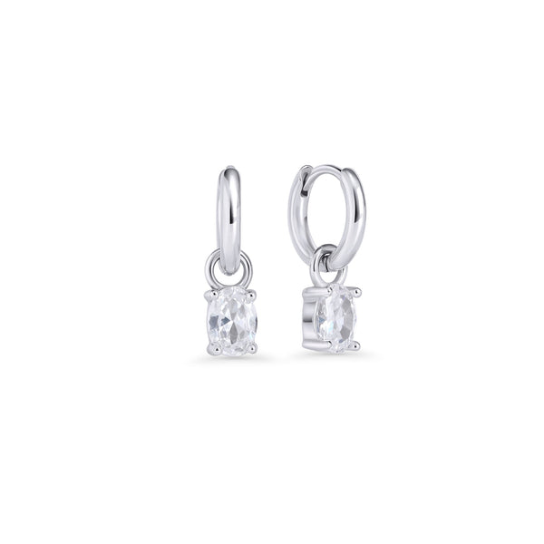 Boucles d’oreilles dormeuses Windsor – argenté de Mia