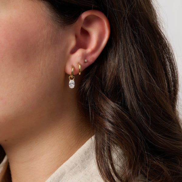 Boucles d’oreilles dormeuses Windsor – argenté de Mia