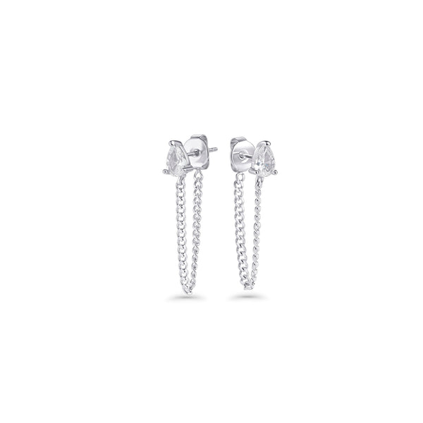 Boucles d’oreilles fixes Cosette II – argenté de Mia