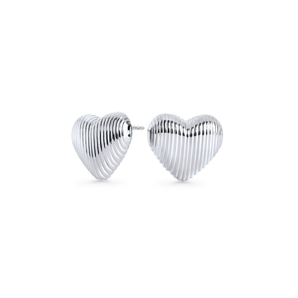 Boucles d’oreilles fixes Passion de Mia, fini argenté