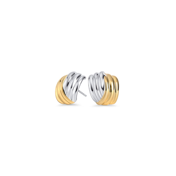 Boucles d’oreilles fixes Rivoli – argenté et doré de Mia