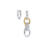 Boucles d’oreilles pendantes Cala de Mia, fini argenté et doré