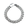 Bracelet Ambition 12 mm AJ&Co, finition argentée, vue en biais des maillons sertis de zircons.