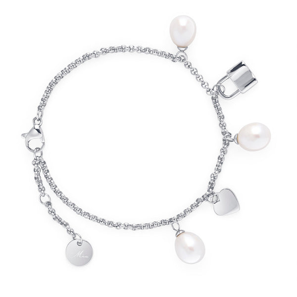 Bracelet Mila de Mia, fini argenté