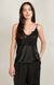 Camisole à bordure en dentelle Dex, coloris noir, vêtement porté