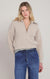 Cardigan à col large Dex, coloris écru, vêtement porté