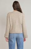 Cardigan à poches plaquées Dex, coloris taupe, vue de dos