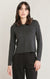 Cardigan à revers en fourrure Dex, coloris gris charbon, vêtement porté
