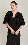 Cardigan à sequins Dex, coloris noir, autre vue du vêtement porté