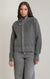 Cardigan zippé Dex, coloris gris chiné foncé, vêtement porté