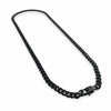 Chaîne Viril Noire Maille Cubaine – 6 mm | 22”