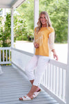 Pantalon ¾ vino