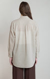 Chemise texturée surdimensionnée Dex, coloris beige, vue de dos