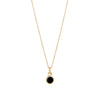 Collier pendentif Ines de Mia, fini doré et noir
