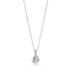 Collier pendentif Lucy de Mia, fini argenté