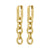 PHASE boucles d’oreilles plaqué or
