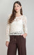 Haut au crochet boutonné Dex, coloris écru, vêtement porté