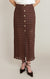 Jupe au crochet Dex, coloris chocolat, vêtement porté
