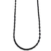 La Maison du Bleuet Intégrité 22-inch black PVD stainless steel Figaro chain necklace with a 4mm width.