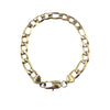 La Maison du Bleuet 8mm gold-plated stainless steel Figaro chain bracelet with a secure lobster clasp
