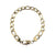 La Maison du Bleuet 8mm gold-plated stainless steel Figaro chain bracelet with a secure lobster clasp