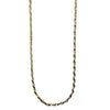 La Maison du Bleuet gold-plated 316L stainless steel twisted link chain necklace with a 4mm width and 20-inch length.