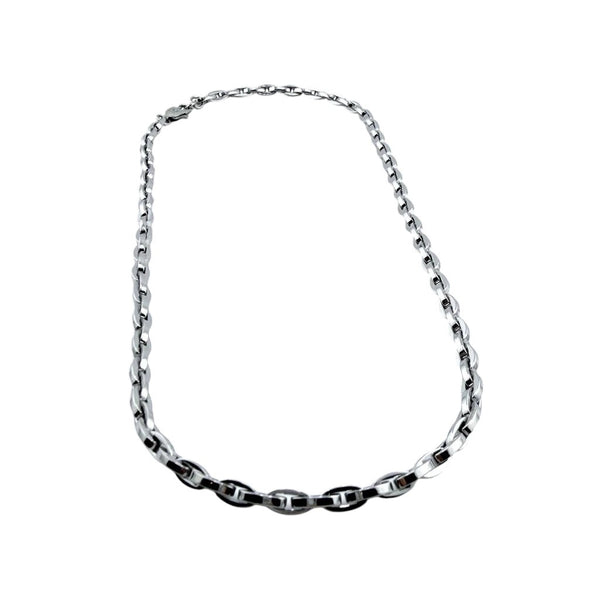 La Maison du Bleuet Intégrité silver-tone stainless steel Figaro chain necklace with a 4mm link width