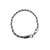 La Maison du Bleuet silver rope chain bracelet in 316L stainless steel with a secure clasp on a black background