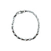 La Maison du Bleuet silver-tone stainless steel link bracelet with a fluid, modern design and secure clasp.