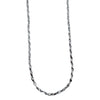 La Maison du Bleuet silver twisted link chain necklace made of 316L stainless steel with a polished finish.