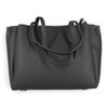 Sac à main Maison Taïga Évasion noir en PVC grainé avec anses doubles et fermeture zippée pour usage urbain