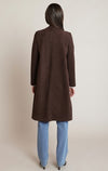 Manteau en suédine Dex, coloris chocolat, vue de dos