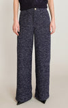 Pantalon en bouclé Dex, coloris bleu marine chiné, vêtement porté