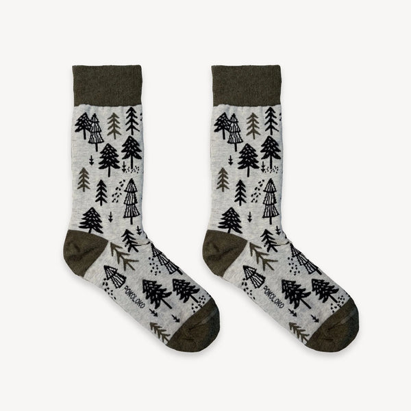 Chaussette avec arbres