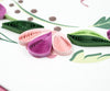 Carte de vœux florale LOVE en quilling