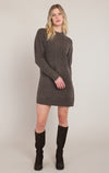 Robe en tricot torsadé Dex, coloris châtaignier, vêtement porté en tenue