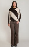 DIAGONAL STRIPE SWEATER