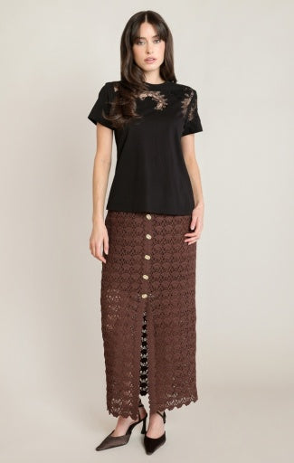 LACE EMBROIDERY T-SHIRT