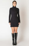 ribbed turtleneck sweater dress