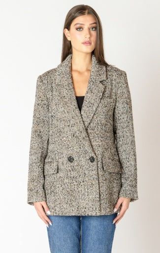 Long textured blazer