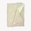Fleece Lined Throw - Have A Heart - Beige