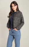 Veste à carreaux Dex, coloris carreaux charbon, vêtement porté