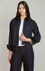 Veste en denim à col en velours côtelé Dex, coloris indigo, vêtement porté