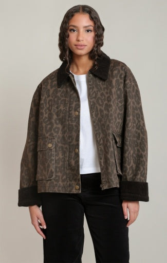 Veste en denim à imprimé léopard Dex, coloris léopard, autre vue du vêtement porté